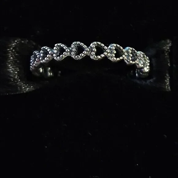 Pandora Openwork Heart Ring – Sterling Silver – Size 7 - Picture 2 of 5